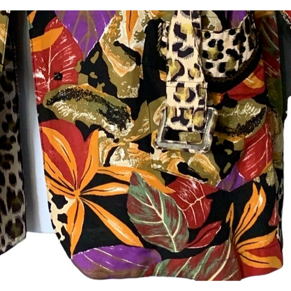 Vintage 90s Beaded Jacket And Tank Top 2pc Set Sz Medium Retro Glam Animal Print - Picture 10 of 12